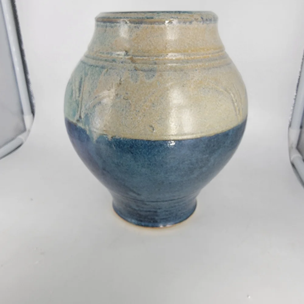 Elegant‎ Blue and Cream Vase